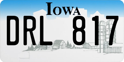 IA license plate DRL817