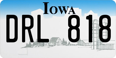 IA license plate DRL818