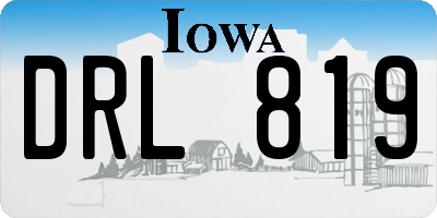 IA license plate DRL819