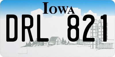 IA license plate DRL821