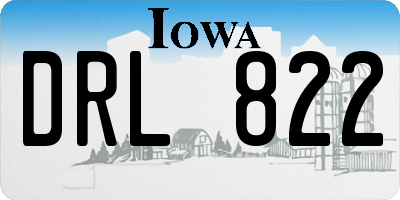 IA license plate DRL822