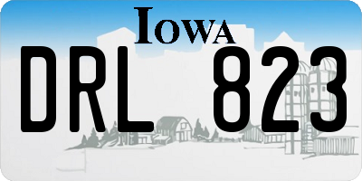 IA license plate DRL823