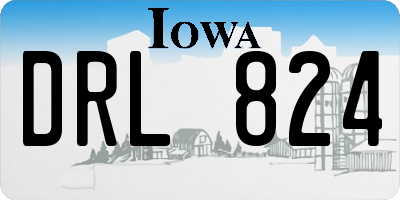 IA license plate DRL824