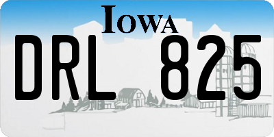 IA license plate DRL825