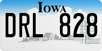 IA license plate DRL828