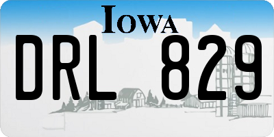 IA license plate DRL829