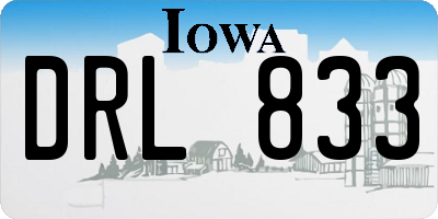 IA license plate DRL833