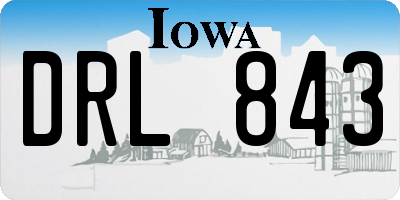 IA license plate DRL843