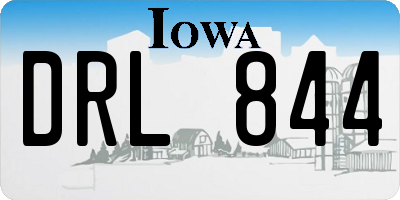 IA license plate DRL844