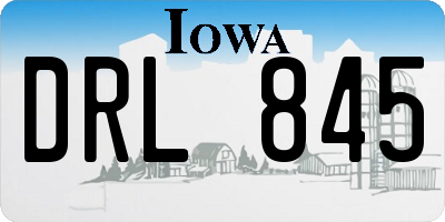 IA license plate DRL845