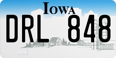 IA license plate DRL848