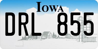 IA license plate DRL855