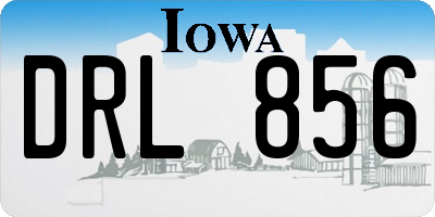 IA license plate DRL856