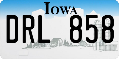 IA license plate DRL858