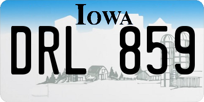 IA license plate DRL859