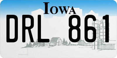 IA license plate DRL861