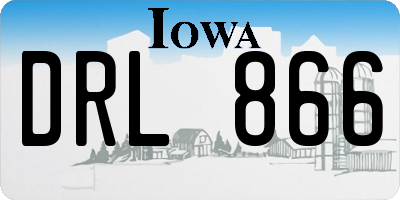 IA license plate DRL866