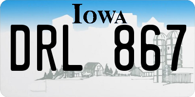 IA license plate DRL867