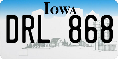 IA license plate DRL868