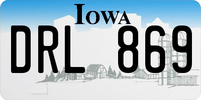 IA license plate DRL869