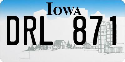 IA license plate DRL871