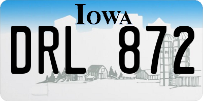 IA license plate DRL872