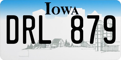 IA license plate DRL879