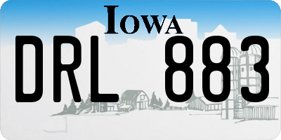 IA license plate DRL883