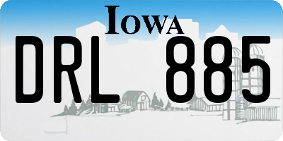 IA license plate DRL885