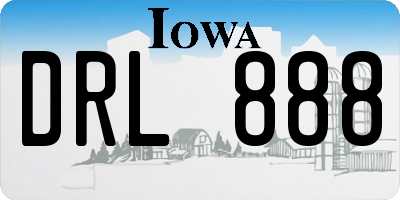 IA license plate DRL888