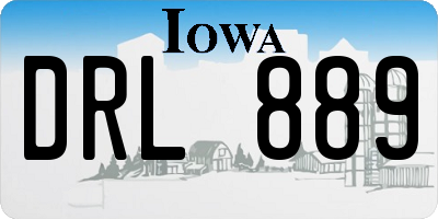 IA license plate DRL889