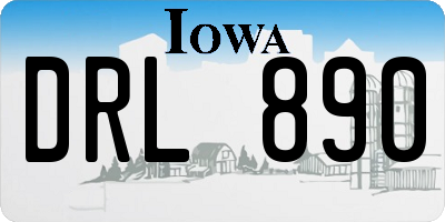 IA license plate DRL890