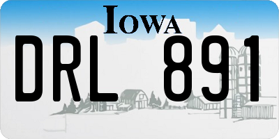 IA license plate DRL891