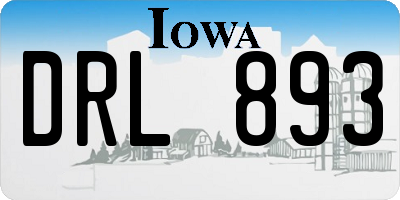 IA license plate DRL893