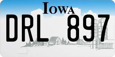 IA license plate DRL897