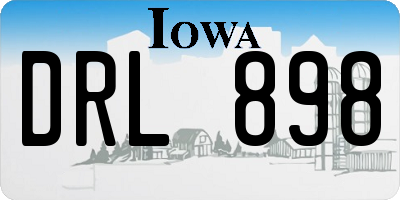 IA license plate DRL898