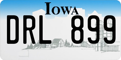 IA license plate DRL899