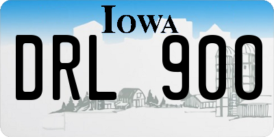 IA license plate DRL900