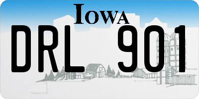 IA license plate DRL901