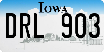 IA license plate DRL903