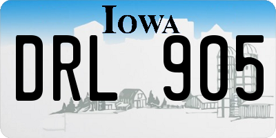 IA license plate DRL905