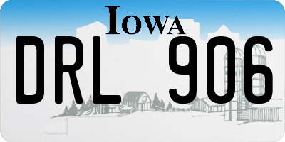IA license plate DRL906