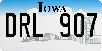 IA license plate DRL907