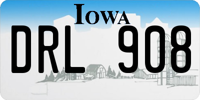 IA license plate DRL908