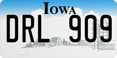 IA license plate DRL909