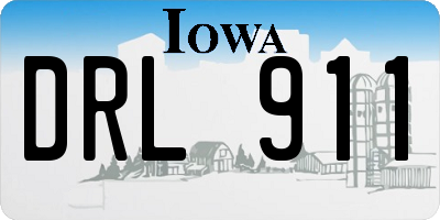 IA license plate DRL911