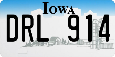 IA license plate DRL914