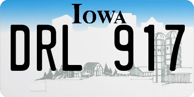 IA license plate DRL917