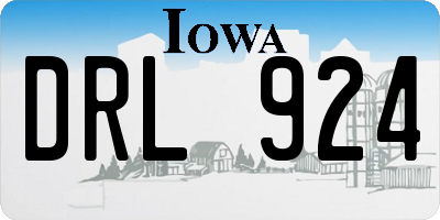 IA license plate DRL924