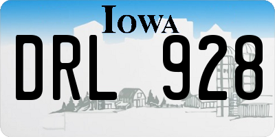 IA license plate DRL928